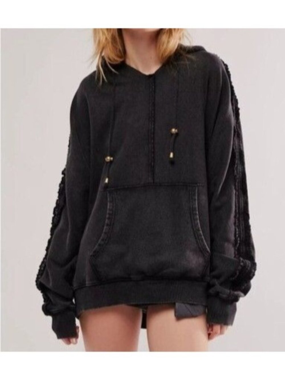 Free People XOXO Hoodie Oversized Athleisure Boho Indi Grunge Gorpcore Womens S